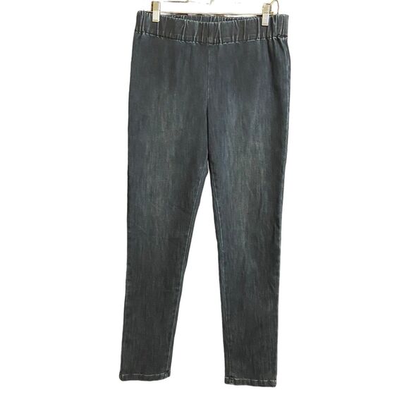 Soft Surroundings Jegging‎ Jeans Womens Medium Blue High Rise Pull On Straight - Picture 1 of 7